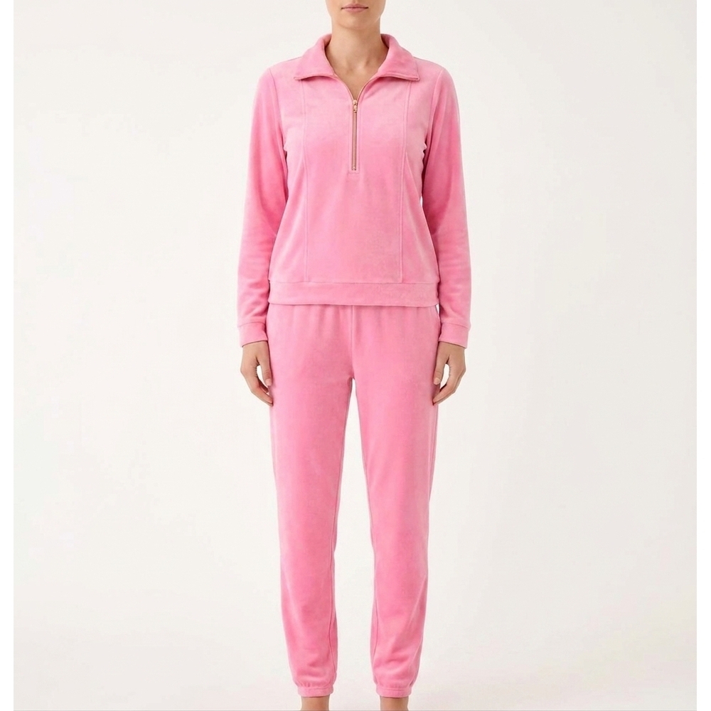 NEW LILLY PULITZER mini mallie velour pant in confetti pink